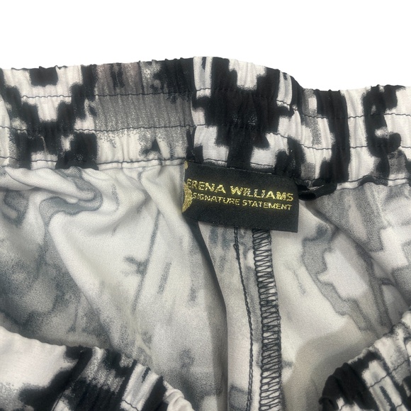 Serena Williams Joggers 1X Black White Pull On Elastic Waist Pants - Picture 3 of 6